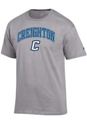 Champion Creighton Bluejays Grey Arch Mascot Short Sleeve T Shirt