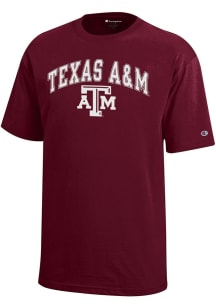 Champion Texas A&amp;M Aggies Youth Maroon Arch Mascot Short Sleeve T-Shirt