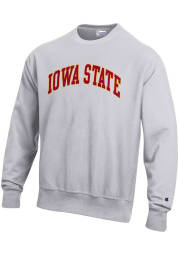 Champion Iowa State Cyclones Mens Grey Reverse Weave Long Sleeve Crew Sweatshirt