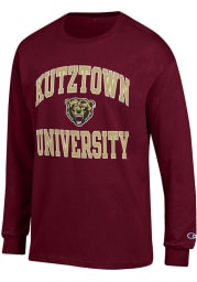 Champion Kutztown University Maroon Number One Long Sleeve T Shirt