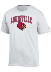 Champion Louisville Cardinals White Arch Mascot Short Sleeve T Shirt