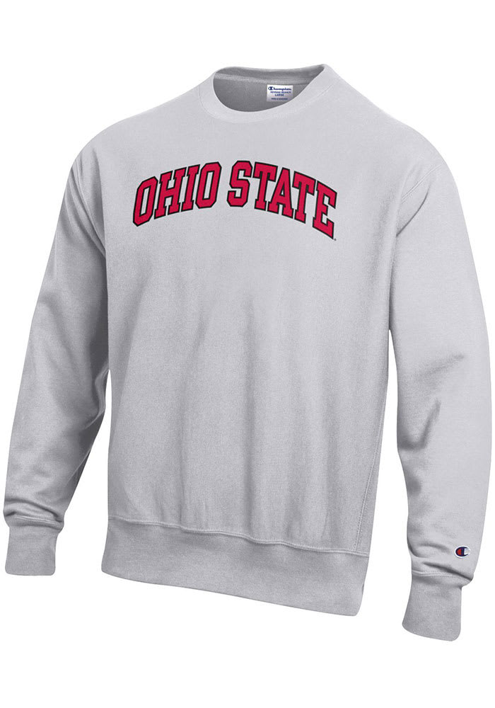 Champion Ohio State Buckeyes Reverse Weave Crew Sweatshirt - GREY