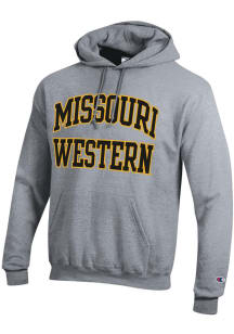 Champion Missouri Western Griffons Mens Grey Twill Powerblend Long Sleeve Hoodie