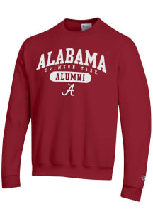 Champion Alabama Crimson Tide Mens Crimson Alumni Long Sleeve Crew Sweatshirt