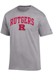 Rutgers Scarlet Knights Grey Champion Arch Mascot Short Sleeve T Shirt