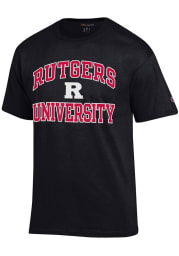 Champion Rutgers Scarlet Knights Black No1 Short Sleeve T Shirt