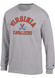 Champion Virginia Cavaliers Grey Number One Long Sleeve T Shirt