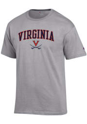 Champion Virginia Cavaliers Grey Arch Mascot Short Sleeve T Shirt