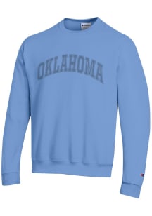 Champion Oklahoma Sooners Mens Light Blue Classic Long Sleeve Crew Sweatshirt