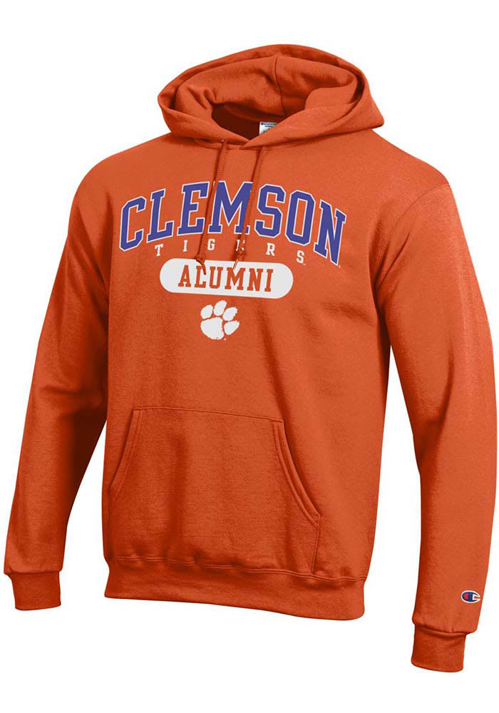Champion Clemson Tigers Mens Orange Alumni Long Sleeve Hoodie