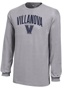 Champion Villanova Wildcats Youth Grey Arch Mascot Long Sleeve T-Shirt