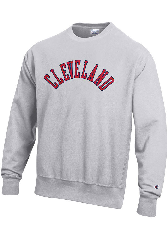 Champion Cleveland Grey Arched Long Sleeve Crew Sweatshirt