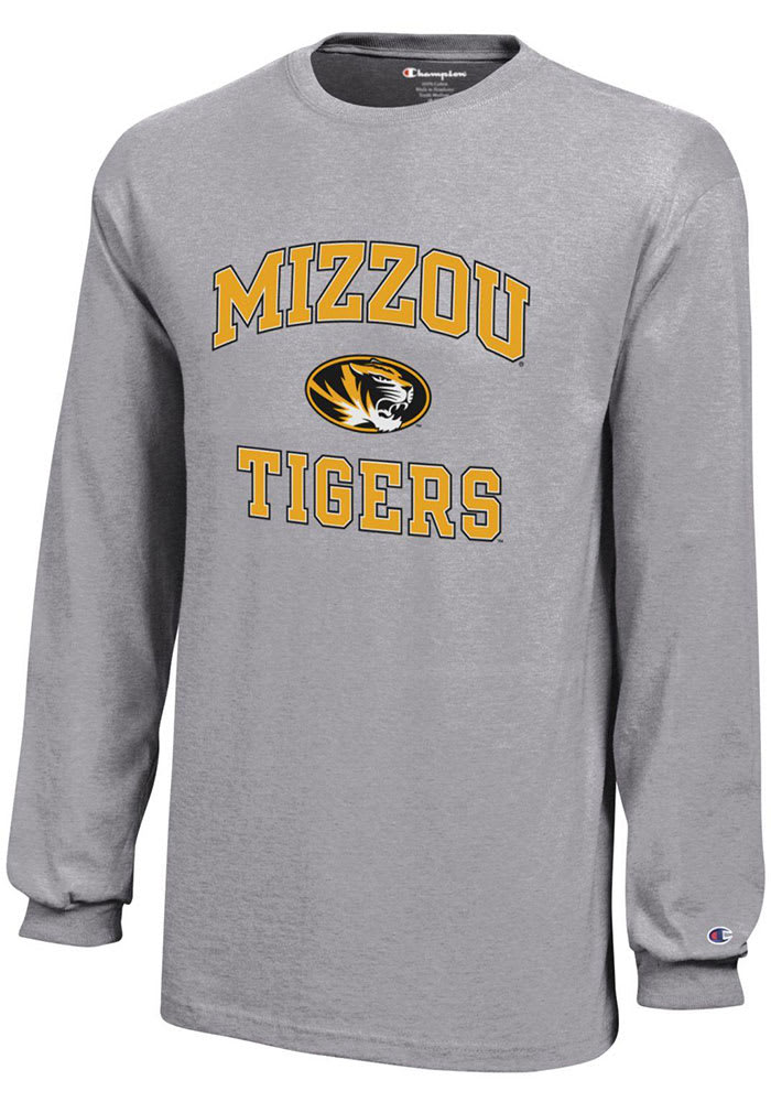 Champion Missouri Tigers Youth Grey #1 Design Long Sleeve T-Shirt
