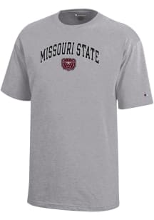 Champion Missouri State Bears Youth Grey Arch Mascot Short Sleeve T-Shirt