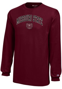Champion Missouri State Bears Youth Maroon Arch Mascot Long Sleeve T-Shirt