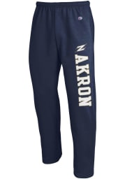 Champion Akron Zips Mens Navy Blue Open Bottom Sweatpants