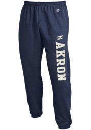 Champion Akron Zips Mens Navy Blue Closed Bottom Sweatpants