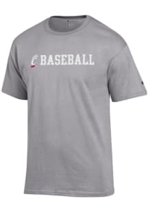 Champion Cincinnati Bearcats Grey Baseball Short Sleeve T Shirt