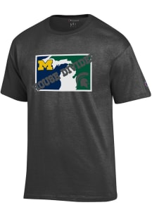 Michigan State Spartans Charcoal Champion House Divided Short Sleeve T Shirt