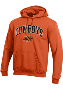 Champion Oklahoma State Cowboys Mens Orange Arch Name Mascot Long Sleeve Hoodie