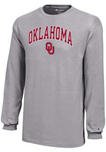 Champion Oklahoma Sooners Youth Grey Arch Mascot Long Sleeve T-Shirt