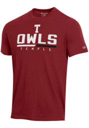 Champion Temple Owls Cardinal Stadium Short Sleeve T Shirt