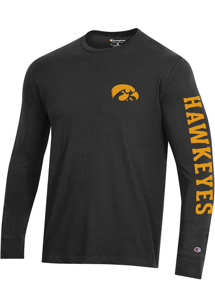 Champion Iowa Hawkeyes Black Stadium Long Sleeve T Shirt