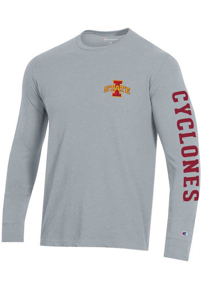 Champion Iowa State Cyclones Grey Stadium Long Sleeve T Shirt