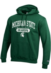 Champion Michigan State Spartans Mens Green Grandpa Pill Long Sleeve Hoodie