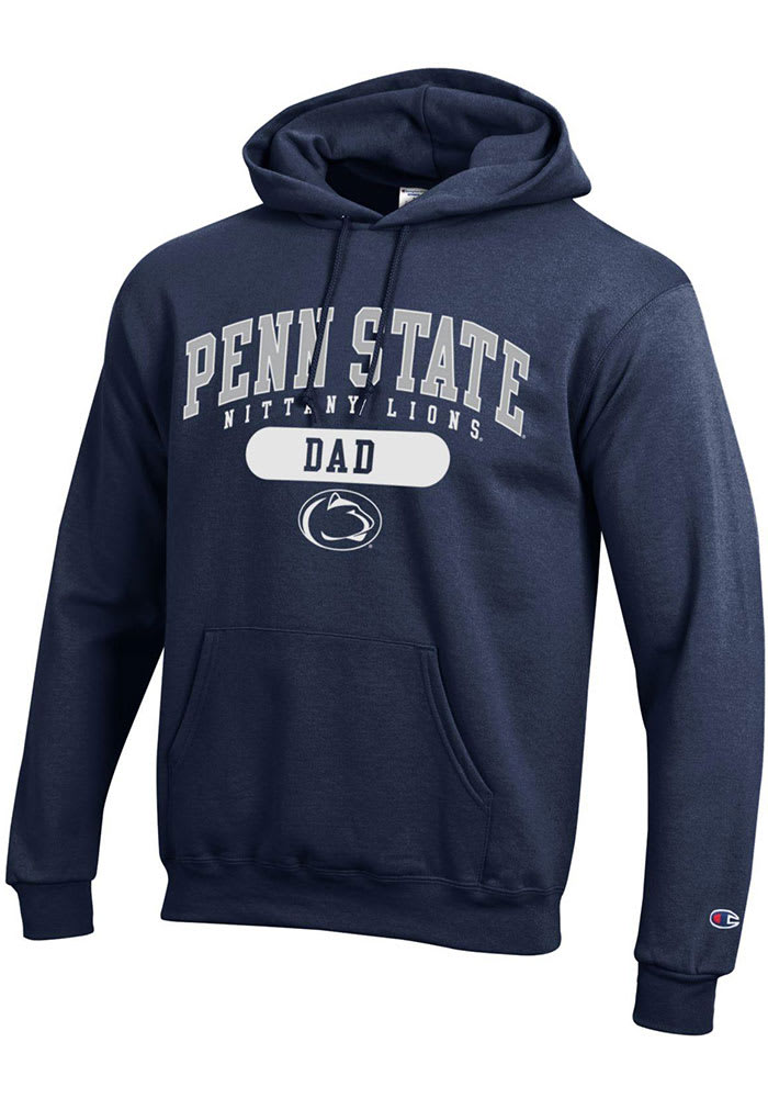 Champion Penn State Nittany Lions Mens Navy Blue Dad Pill Long Sleeve Hoodie