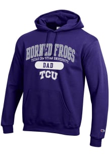 Champion TCU Horned Frogs Mens Purple Dad Pill Long Sleeve Hoodie