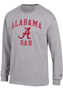 Champion Alabama Crimson Tide Grey Dad Number One Long Sleeve T Shirt