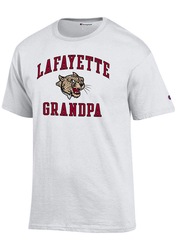 Champion Lafayette College White Grandpa Number One Short Sleeve T Shirt