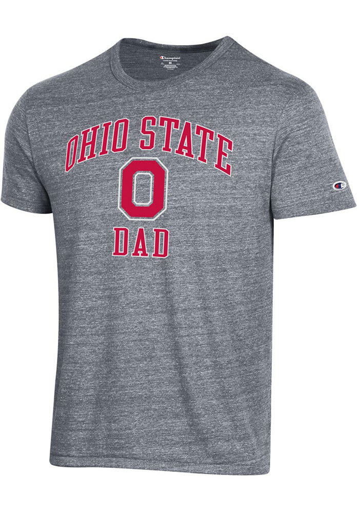 Champion Ohio State Buckeyes Grey Dad Number One Short Sleeve Fashion T Shirt