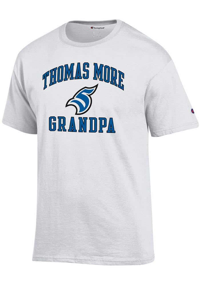 Champion Thomas More Saints White Grandpa Number One Short Sleeve T Shirt