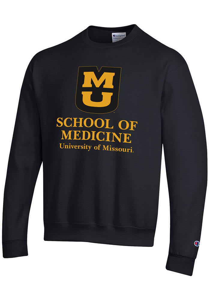 Champion Missouri Tigers Mens Black School of Medicine Long Sleeve Crew Sweatshirt