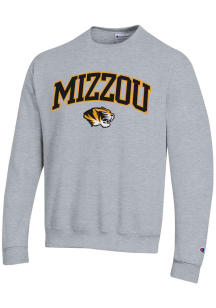 Champion Missouri Tigers Mens Grey Arch Logo Long Sleeve Crew Sweatshirt