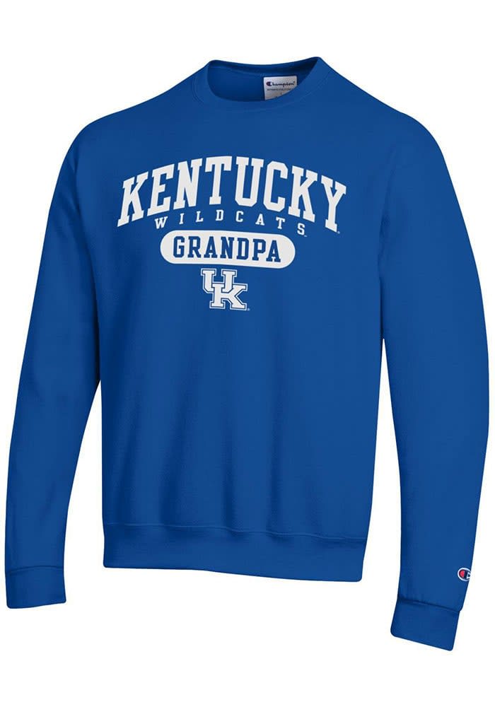 Champion Kentucky Wildcats Mens Blue Grandpa Pill Long Sleeve Crew  Sweatshirt