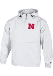 Champion Nebraska Cornhuskers Mens White Primary Logo Light Weight Jacket