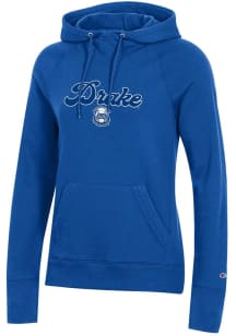 Champion Drake Bulldogs Womens Blue University 2.0 Hooded Sweatshirt