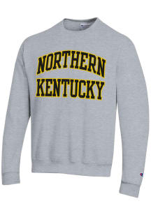 Champion Northern Kentucky Norse Mens Grey Arch Twill Long Sleeve Crew Sweatshirt