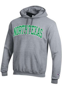 Champion North Texas Mean Green Mens Grey Arch Twill Long Sleeve Hoodie