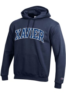 Champion Xavier Musketeers Mens Navy Blue Arch Twill Long Sleeve Hoodie
