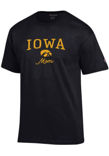 Iowa Hawkeyes Black Champion Mom Short Sleeve T-Shirt