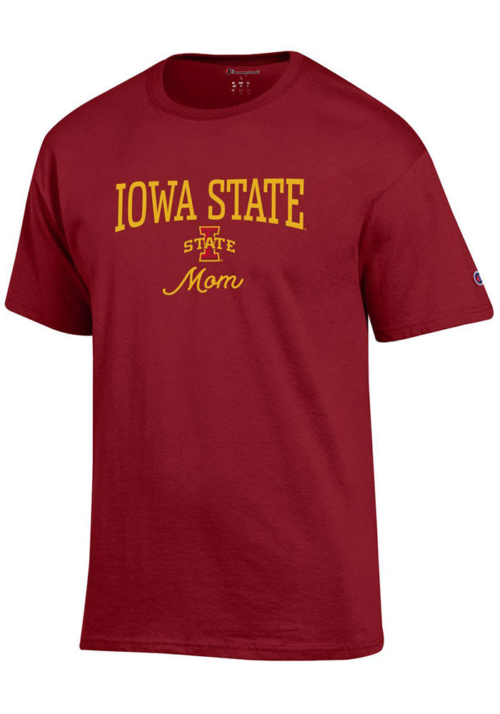 Champion Iowa State Cyclones Womens Cardinal Mom Short Sleeve T-Shirt