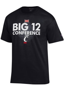 Cincinnati Bearcats Black Champion Big 12 Short Sleeve T Shirt