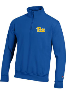 Champion Pitt Panthers Mens Blue Fleece Long Sleeve 1/4 Zip Pullover