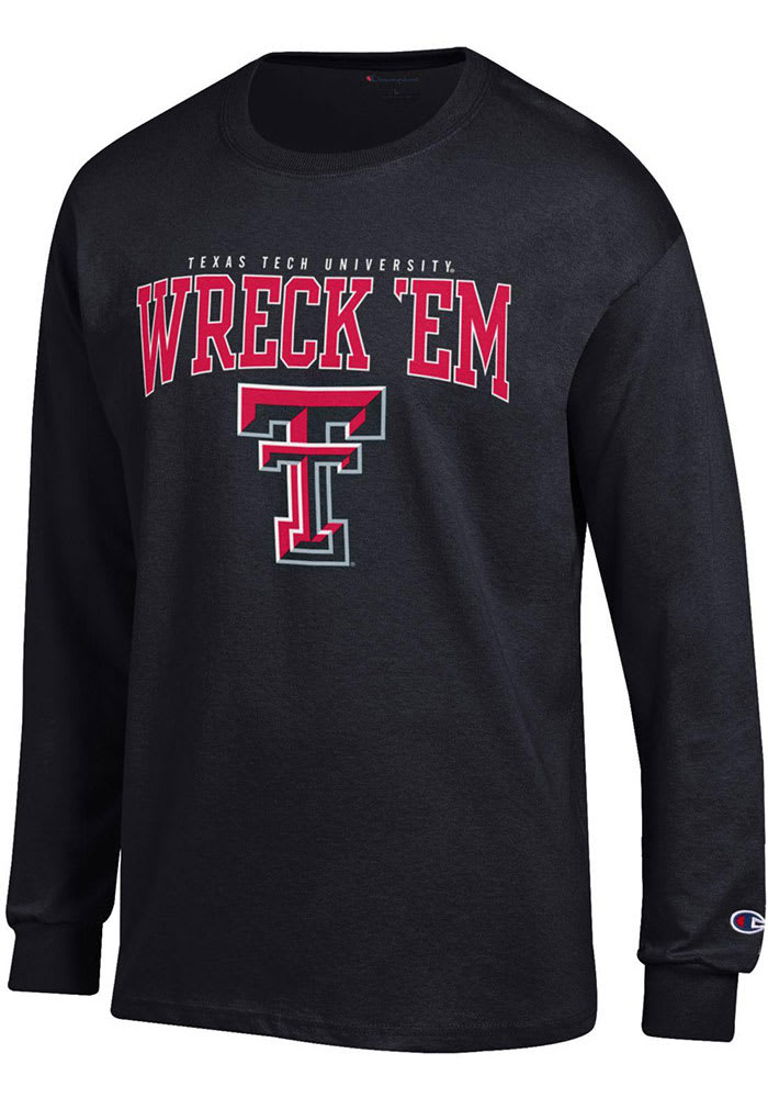 Champion Texas Tech Red Raiders Black Wreck Em Long Sleeve T Shirt