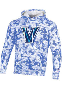 Champion Villanova Wildcats Mens Blue Crush Tie Dye Long Sleeve Hoodie