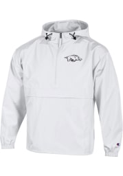 Champion Arkansas Razorbacks Mens White Primary Logo Light Weight Jacket
